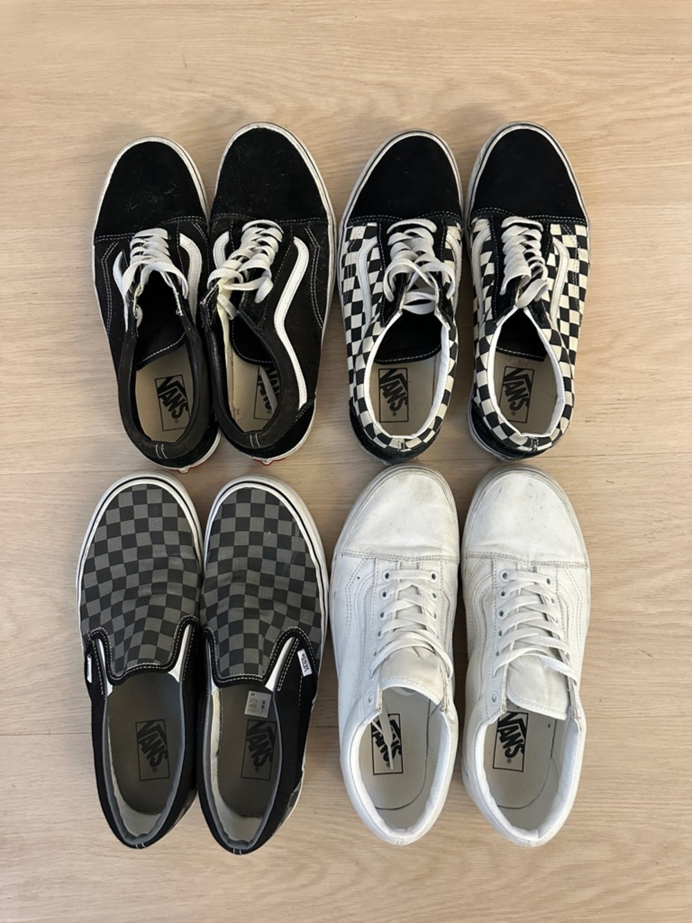 Vans Black, White & Gray Assorted Sneakers Pack